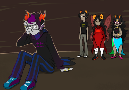 part 3 and 4!! (almost done posting)((I was so glad to draw the meowrails reunion oh man)(also all the past days when I was seeing people being like ‘are Aradia, Sollux and Feferi even in this comic anymore’ I was just here silently laughing omg)+