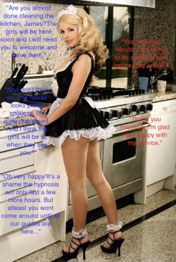 sisslave:  genderrolereversal:  Hypnotised Maid  MY maids outfit is the same as this one 