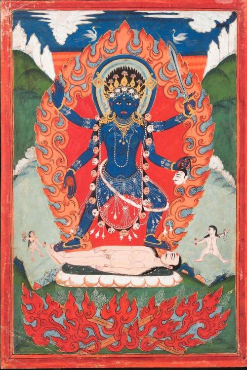 Kali, paubha painting from Nepal