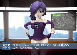 crisisbeat: ZTV technical difficulties! A simple idea I got watching some of the ZtV show on newgrounds XD. Zone-Tan is the Original Character  of @z0nesama  Remember if you want to check more of my work, NSFW versions of things I upload here or just