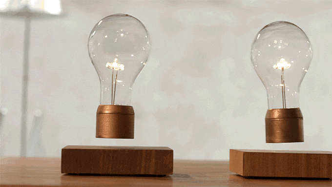 archatlas:      FLYTE Simon Morris    FLYTE is a levitating light, which hovers by magnetic levitation and is powered through the air.   The world moves so fast, so take a break from gravity and experience something surreal that appears suspended in