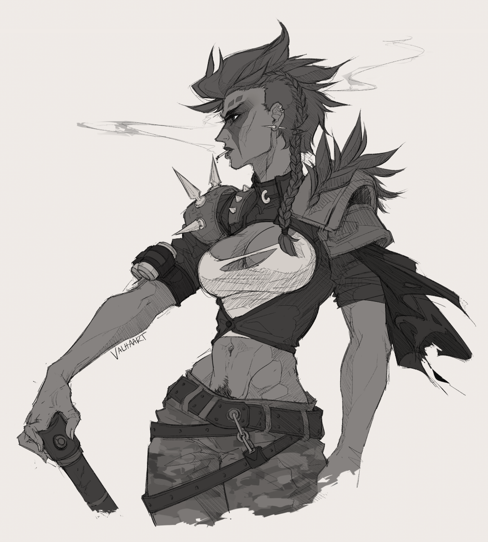 valhaart:    “Only place for omnics in Junkertown is on the scrap heap. Consider