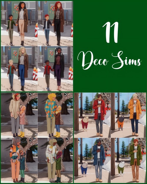 starrysimsie:Hey everyone! Today I’m excited to share part 2 of my Winter Folks Deco sims! This rele