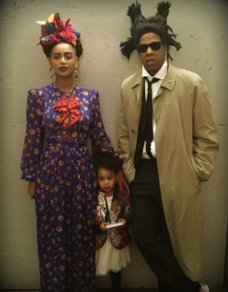 thequeenbey:  Frida Kahlo, Jean-Michel Basquiat and their Picasso Baby. 