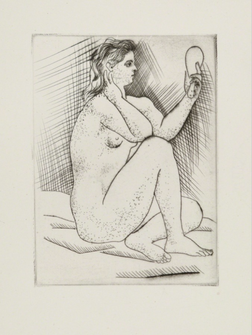 herzogtum-sachsen-weissenfels: Pablo Picasso (Spanish, 1881-1973), Femme au miroir, 1922. Origi