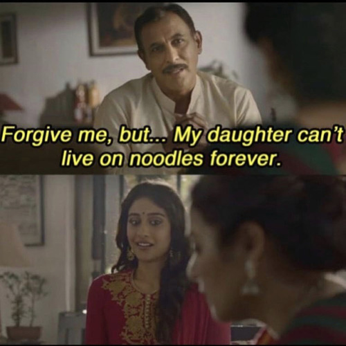 wherda-cat:  virtual-living:  browngxl: My daughter also needs to see if your son can manage a house, cook food. Only then we’ll agree to this marriage. It’s a nice ad from BIBA India with a good ending as well. Link - (x)  Okay, he’s got potential.