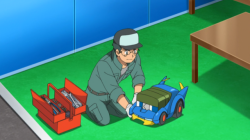 sixthrock:  shelgon:  This dude is Ash’s Dad or he survived Voldemort twice  imagine finding out your dad abandoned you for twenty years to go to Hawaii and get a job making tiny cars for bugs  lol what?! XD