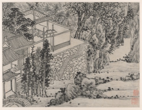 Twelve Views of Tiger Hill, Suzhou: The Enlightened Stone Retreat, Shen Zhou, after 1490, Cleveland 