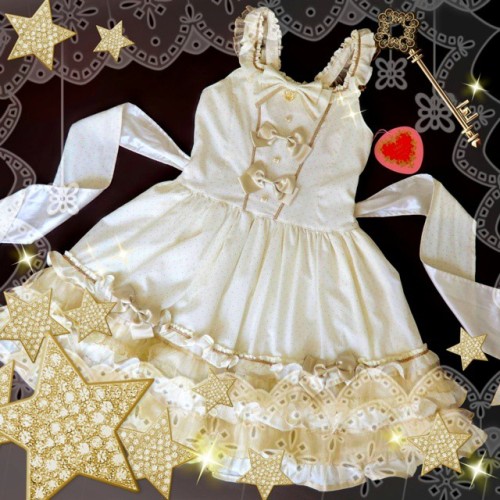 My beloved dress from Baby, the stars shine bright.The picture look like a Christmas postcard with