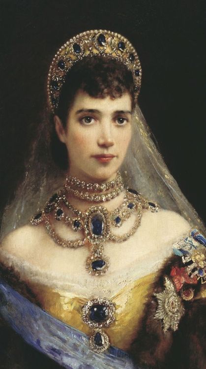 king-lafayette:Portrait of Maria Feodorovna (Dagmar of Denmark) by Konstantin Makovsky