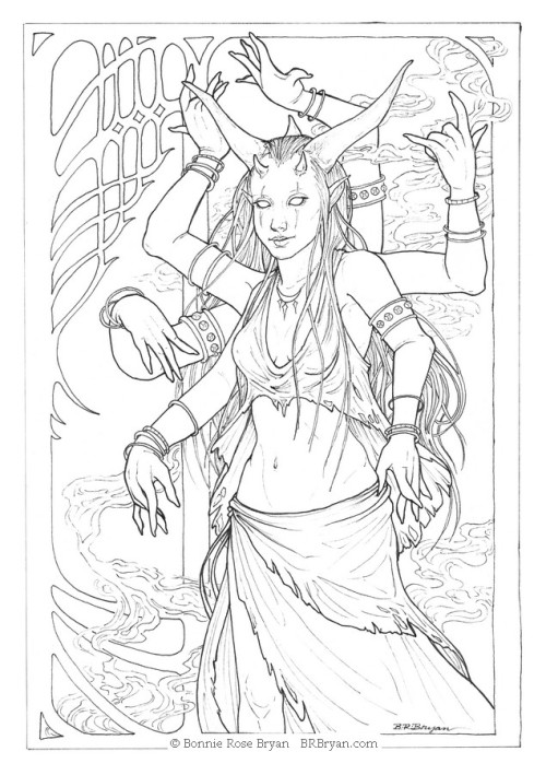 Demon Dancer (work in progress)Ink done… next step: colour!BRBryan.com