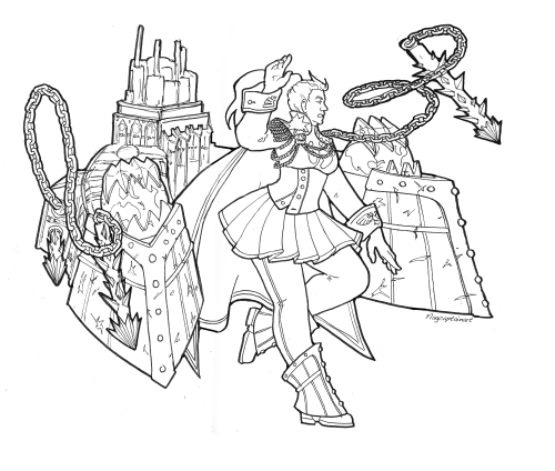 flagcaptainart: It’s 40k AU Week Day 3: Universe Swap, so we have @asklotarasarrin Flag Captai
