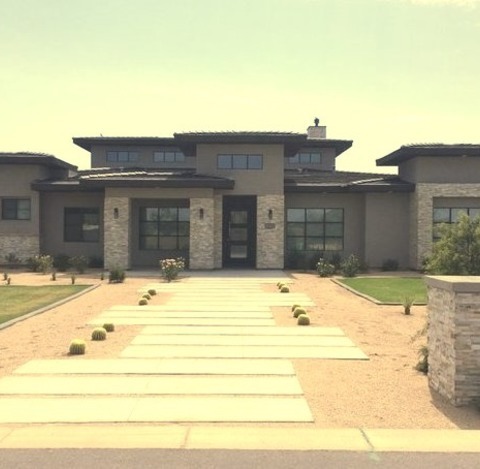 Exterior Concrete AustinIdea For The Exterior Of A Large, Modern, Gray, Two-story Concrete House With