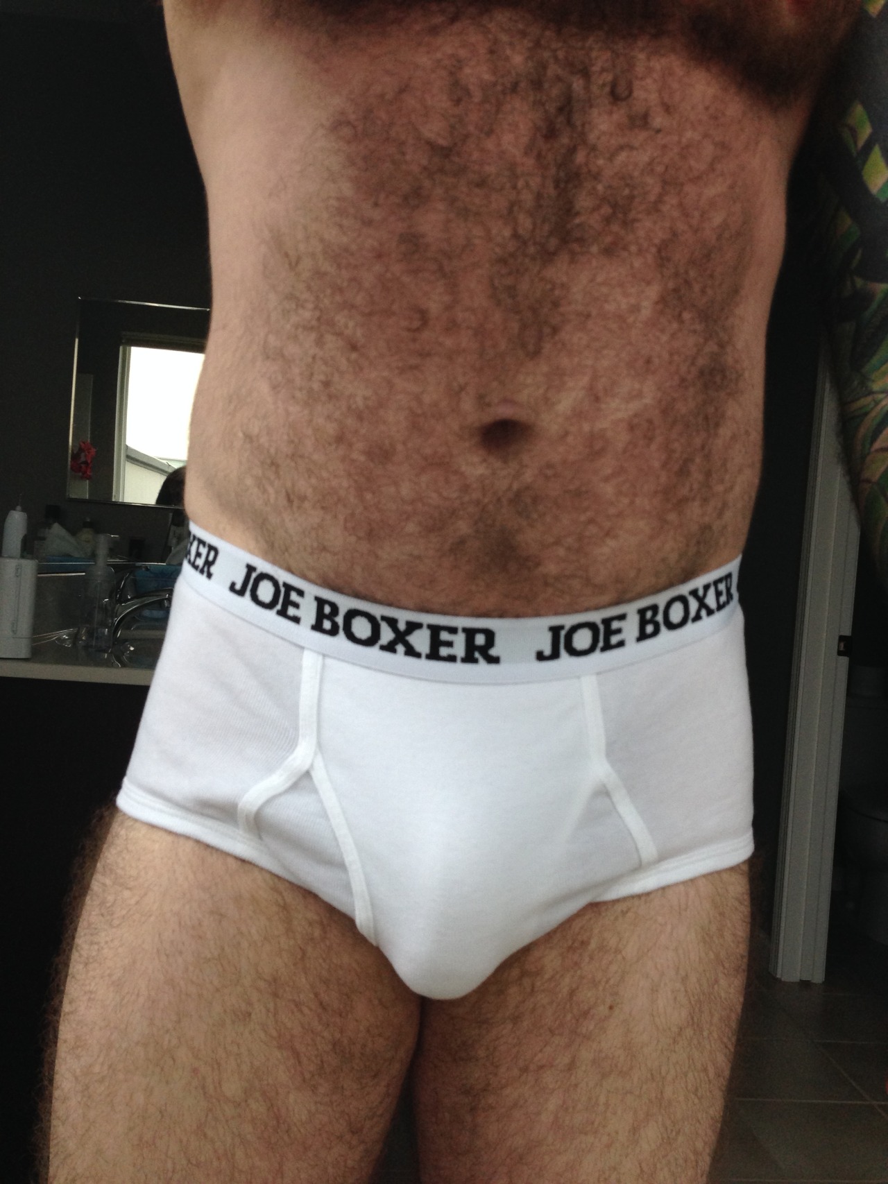 pupsunderwearpics:  Pup in Joe Boxer Full Rise Briefs 