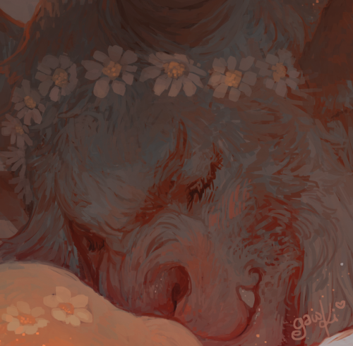 gawki:    •Sweethearts• Only a snippet of the full painting, but it’s finished! I hope y’all like it! I happy cried at one point while making it haha. It’ll be in the @monoceros_zine ! You can view more of it on my Patreon if you like! It’s