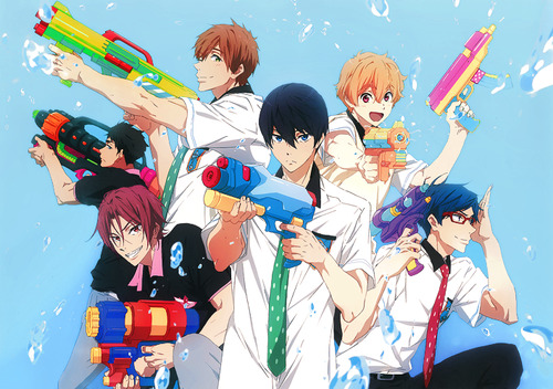 officialemaskye:  officialemaskye:   sousuke does not fuck around not even for a water gun fight with his friends sousuke yamazaki is 100% confirmed for that kid who took games in class way too seriously   the rest of them have normal sized water guns