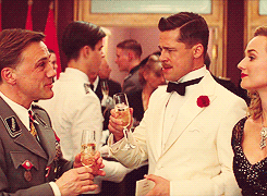   infinite list of favorite movies - Inglourious Basterds  “Our battle plan will be that of an Apache resistance. We will be cruel to the Germans, and through our cruelty they will know who we are. And they will find the evidence of our cruelty in the