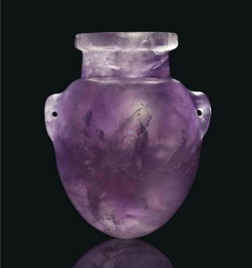 archaicwonder: Neo-Assyrian Amethyst Vase, c. 8th century BC