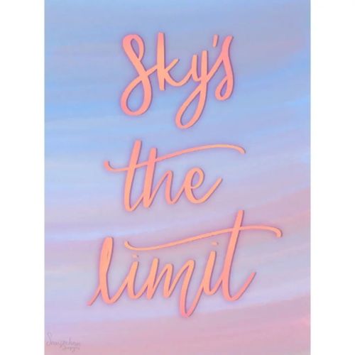 Sky’s the limit. A random doodle I did this morning. #digitalwatercolor #handlettering #digita