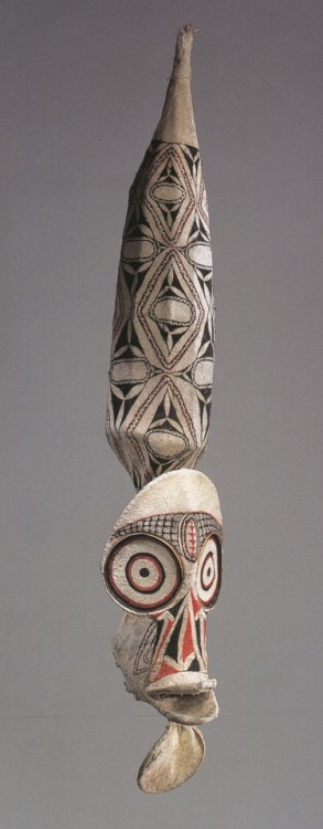 Woman’s fire dance mask, 6 feet 8 inches high, Baining people, Papua New Guinea, from Elementa