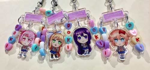 Doki Doki Literature Club charms are up! I only have a VERY limited quantity due to it coming in 2 h