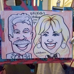 Caricature done today at Bill & Kate’s