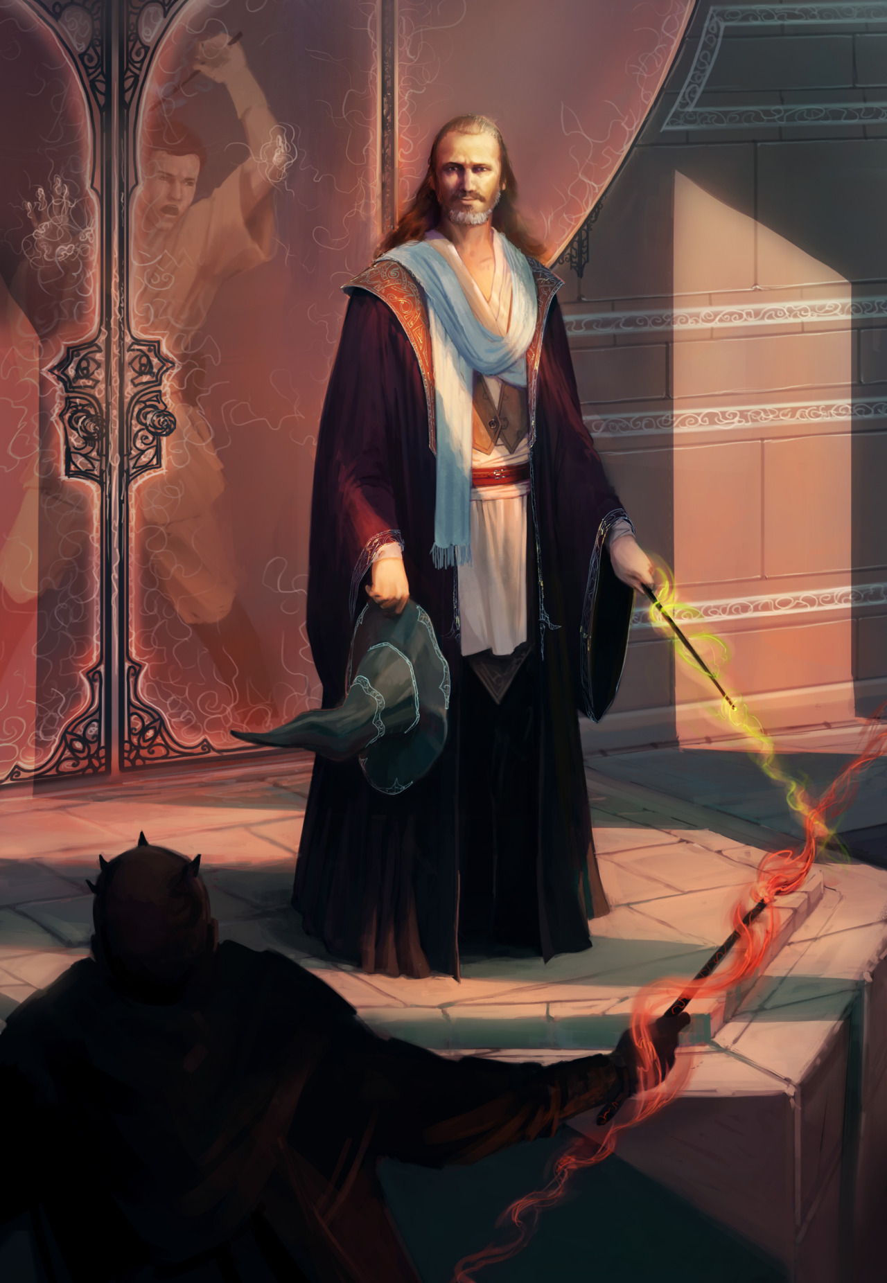 Knights of Twilight — marmottart: Qui-Gon Jinn as a wizard, I did it