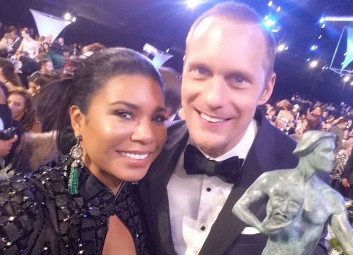 askarsfanpics: New/old fan pic from actress Jessica Pimentel with Alexander Skarsgard at the 2018 SA