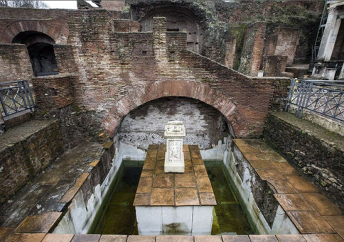 The Sacred Pool of Juturna, Roman Forum.Photo from the 2015 exhibition Lacus Iuturnae - The sacred f