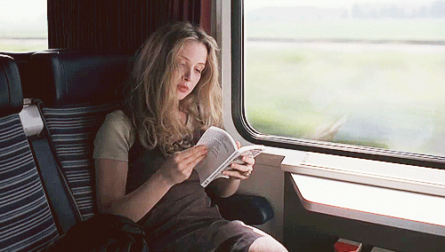 criterioncollection:Happy birthday, Julie Delpy! Here she is, serenely reading, in Before Sunrise (1