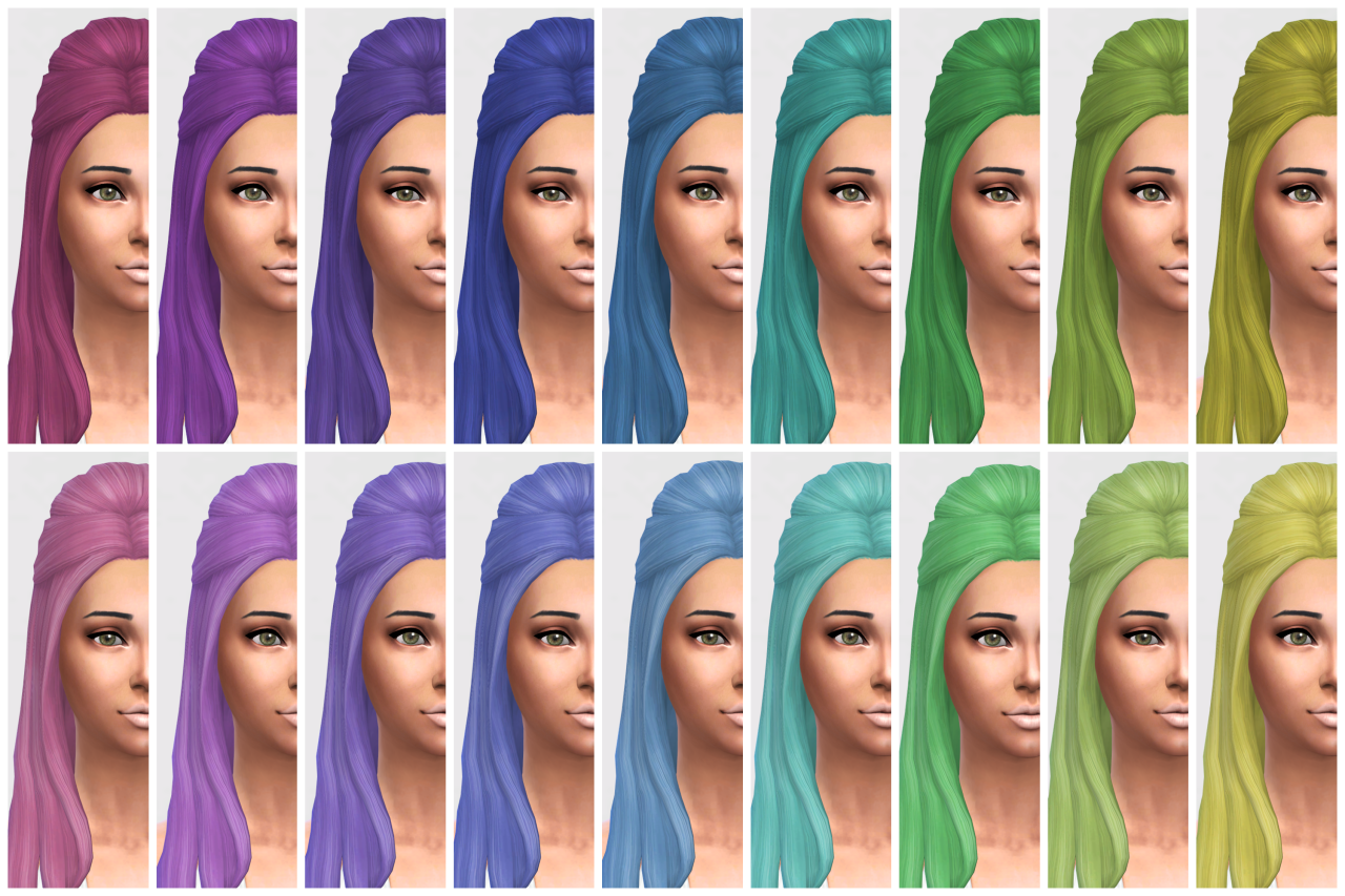 sims 4 cc hair colors