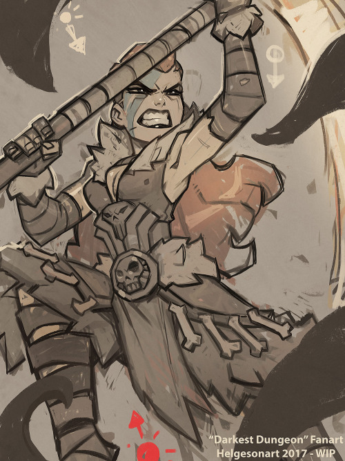 Working on a fanart for Darkest Dungeon, one of the best games ever made! Here&rsquo;s the Helli