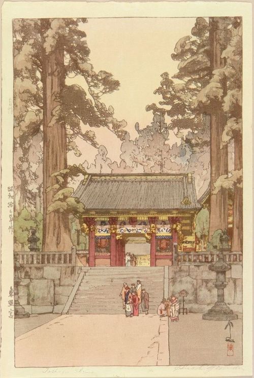 Hiroshi Yoshida 吉田 博 (1876 - 1950) - Toshogu Shrine 1937 (3 Prints)