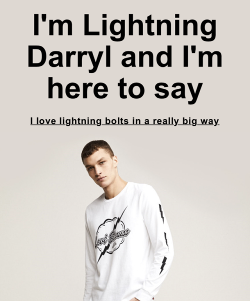 Shoutout to Levi’s for using editable text and awkward photography in their promotional emails