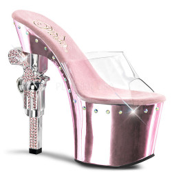 magicalshopping:    ❤ Pink Revolver Heels