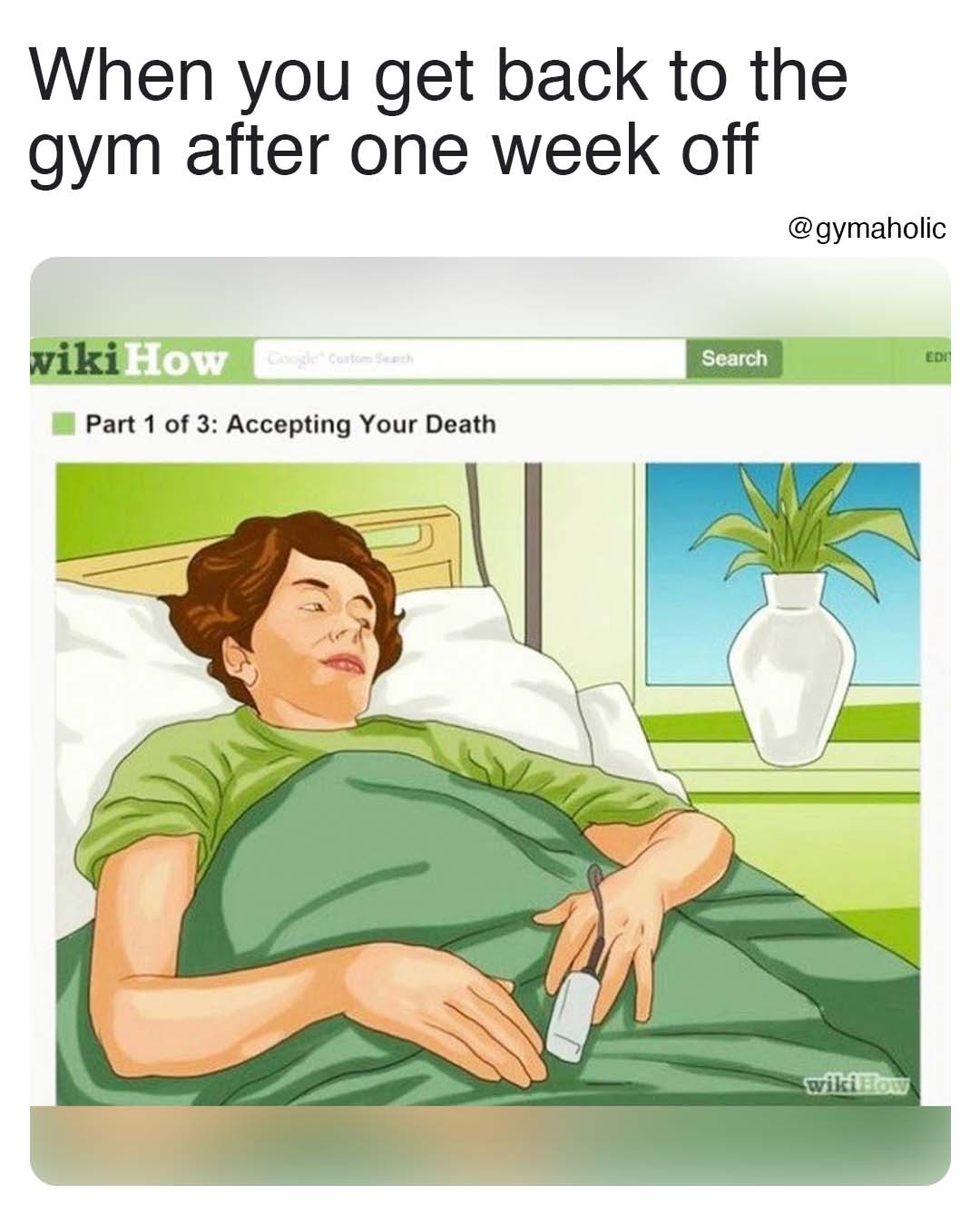 When you get back to the gym after one week off