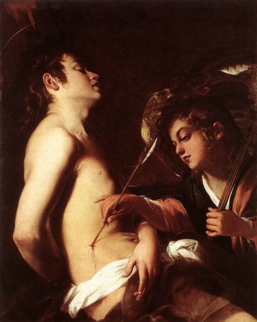 fuselii:St Sebastian Healed by an Angel (c. 1603) - Giovanni Baglione