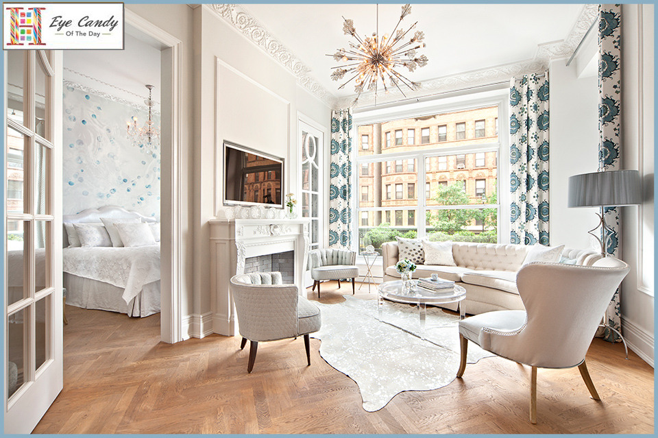 YOUR EYE CANDY OF THE DAY: PIED A TERRE PERFECTION
Step inside this lovely pied a terre on the Upper West Side. From its exquisite bones (herringbone wood floors, vintage crown moldings) to the impeccable décor, this home is ready for its editorial...