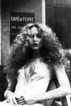 friskboutique:  Vintage of the Day: 1970s Big Hair Jerry Hall