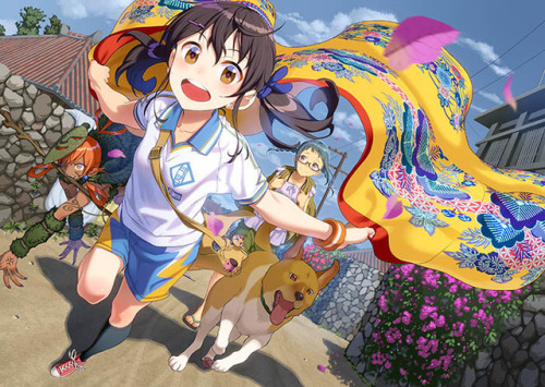 pairan-pailand:  【C95情報】冬コミ３日目東ソ08b サークル「白狼島」にて看板娘本新刊「えそらごと。４青（おーるー）」を頒布いたします。カミツキレイニー先生書き下ろし掌編「空と神様の六月」を収録。B5フルカラー32P700円です。是非よろしくお願いします！委託も予定しておりますので追って告知します。情報は当twitterでも公開しております。https://twitter.com/pailand
