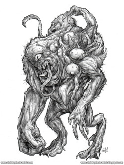 christopherburdett:  Monster Mess - © 2014 Christopher Burdett The product of some recent fun with pencils. More about this drawing and some short videos of me working on it are over on my BLOG. RAWR! 