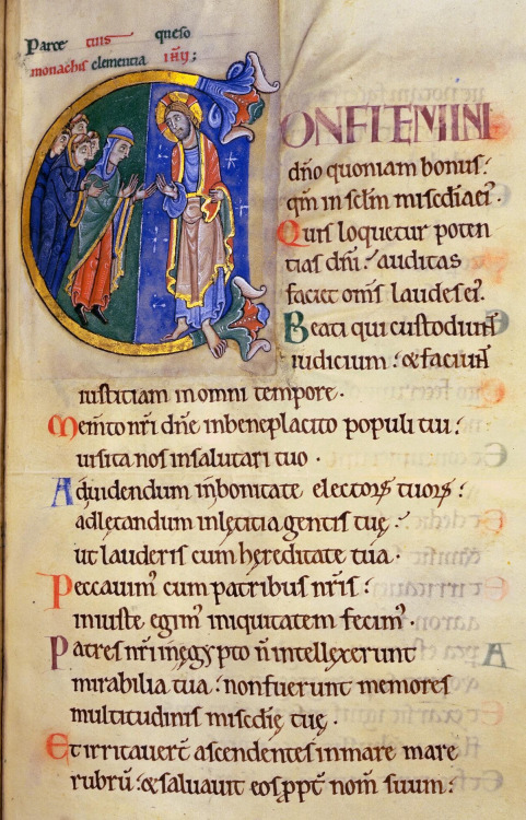 Pages from the “St. Albans Psalter”, made in England, c. 1130