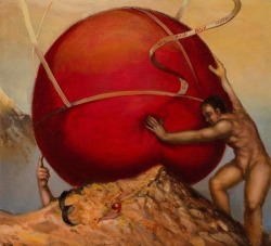 Chen Ching-Yuan  -  Red Ball    (oil on