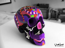 Just-Art:  Psychedelic Tibetan Skull By Duda Lanna 