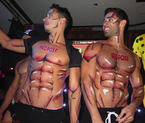 wehonights:  RedPostApp Night at Mickys in West Hollywood with the Andrew Christian models