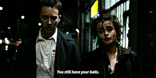 arianagrandre:You’re kidding.I don’t know. Am I?Fight Club (1999) dir. David Fincher