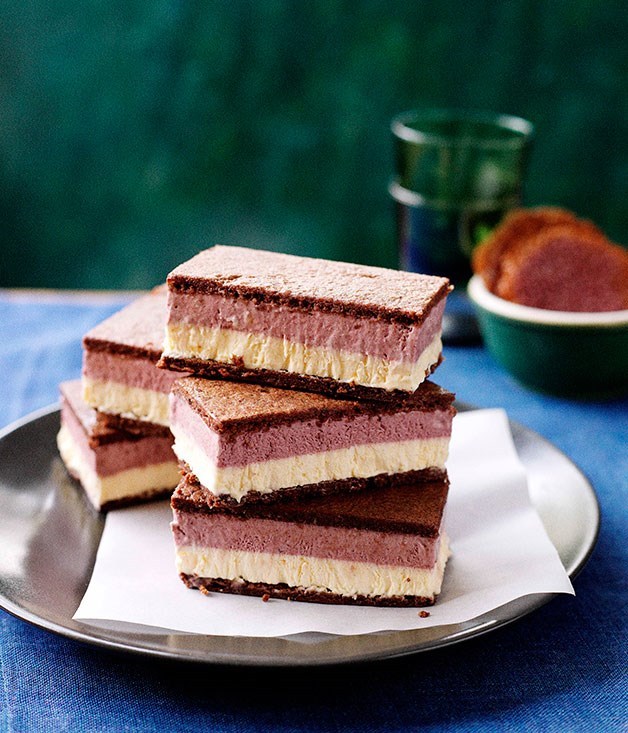 confectionerybliss:  Cherry And Vanilla Parfait Sandwiches • Gourmet Traveller