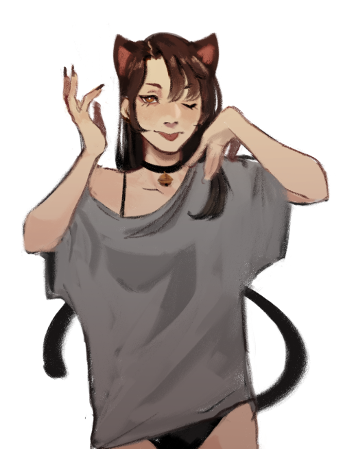 im not immune to drawing cat girls