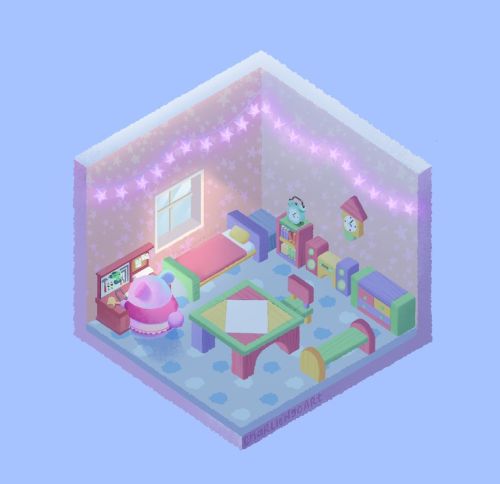 retrogamingblog2:Animal Crossing Villager Room Prints made by Charia Ngo