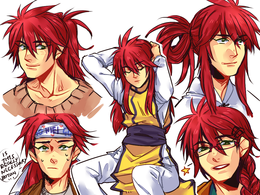 black-megallica-shirt:  kiirijo:  mokuba:  self-indulgent fanart and bonus megane!kurama